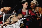 Carlo Saraceni The Madonna and Child with Saint Anne and an Angle Spain oil painting artist